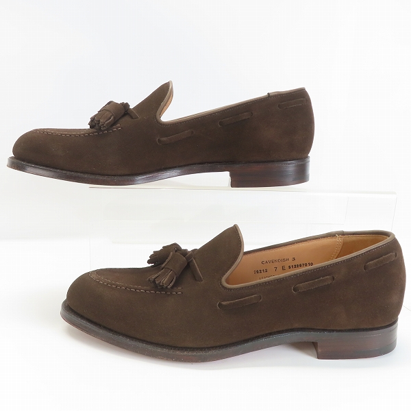 実際に弊社で買取させて頂いたCROCKETT&JONES/クロケットアンドジョーンズ CAVENDISH3/キャベンディッシュ3 タッセルローファー スウェード 26212/7Eの画像 3枚目