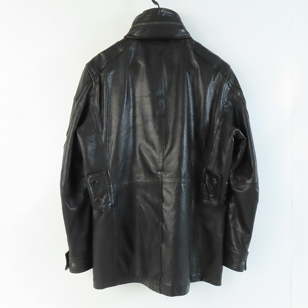 実際に弊社で買取させて頂いたBURBERRY LONDON/バーバリーロンドン ジップアップ ブルゾン レザージャケット A1F71-416-09 Lの画像 1枚目