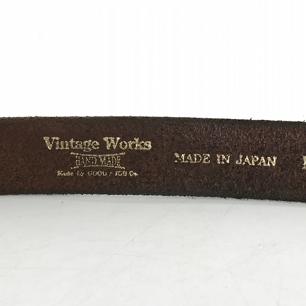 実際に弊社で買取させて頂いたVintage Works/ビンテージワークス ベルト レザー メンズ DH5726 35/89の画像 4枚目