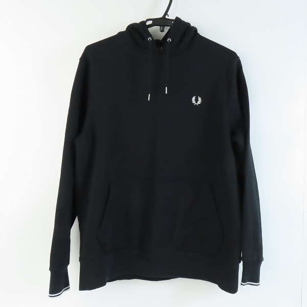 実際に弊社で買取させて頂いたFRED PERRY/フレッドペリー Tipped Hooded Sweatshirt スウェット プルオーバーパーカー ブラック M2643 L
