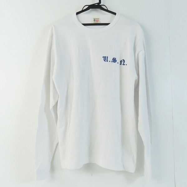 実際に弊社で買取させて頂いたBUZZ RICKSON'S/バズリクソンズ ピンナップガール 長袖Tシャツ ホワイト/Ｌの画像 1枚目