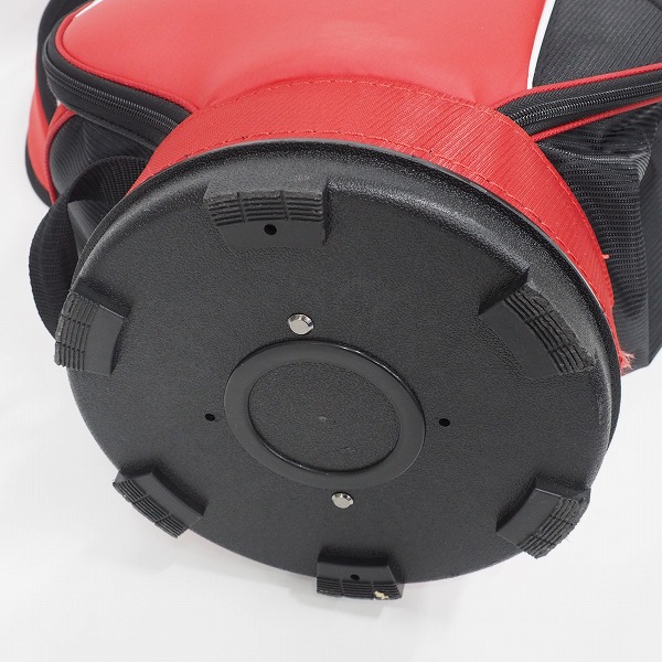 実際に弊社で買取させて頂いたTaylorMade/テーラーメイド TJ105 9型 5分割キャディバッグ レッド×ブラックの画像 7枚目