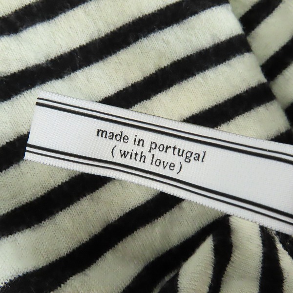 実際に弊社で買取させて頂いたami alexandre mattiussi/アミ アレクサンドルマテュッシ ウール ニット ホワイト/ブラック E15K03 /Sの画像 4枚目