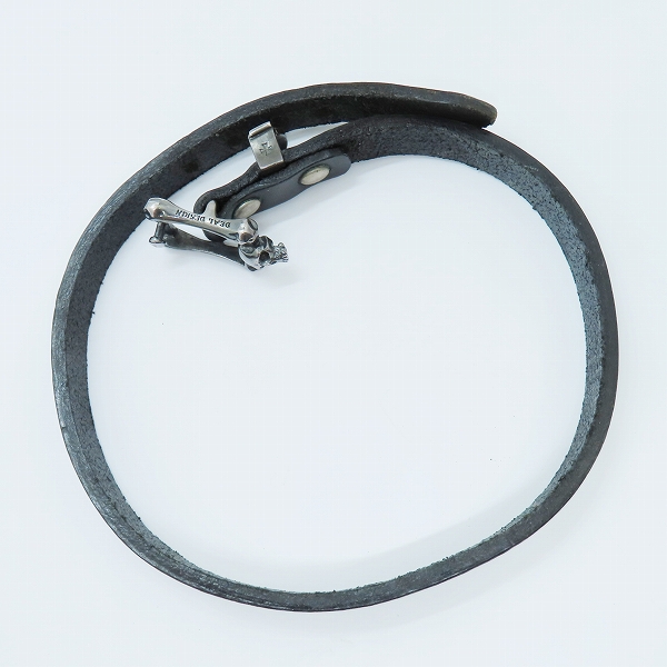 実際に弊社で買取させて頂いたDEAL DESIGN/ディールデザイン レザーブレスレット スカルハンガー 391508の画像 6枚目