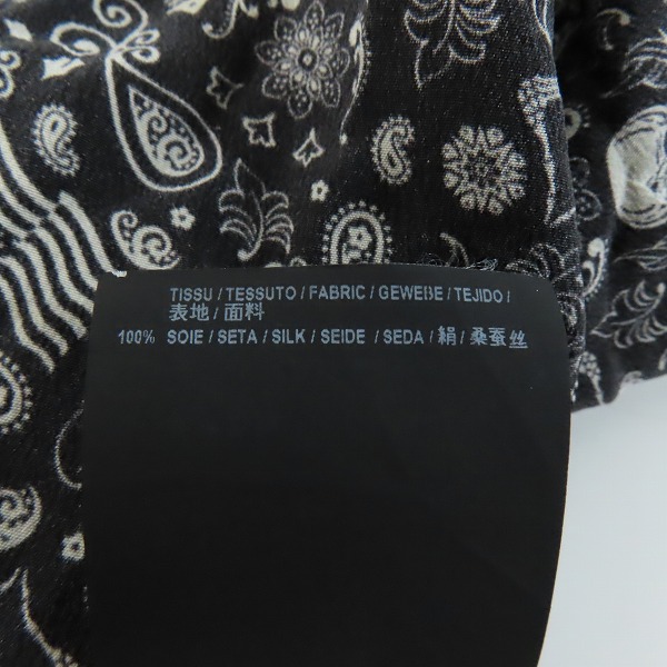 実際に弊社で買取させて頂いた【JPタグ】 SAINT LAURENT PARIS/サンローランパリ 19SS スカル ペイズリー総柄シルク長袖シャツ 564172 Y595U/37の画像 5枚目