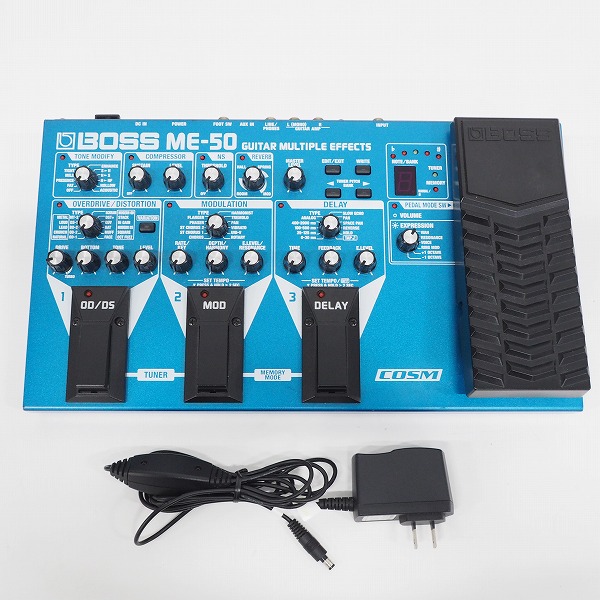 実際に弊社で買取させて頂いた BOSS/ボス ME-50 GUITAR MULTIPLE EFFECTS ギター用 マルチエフェクター ACアダプター付【動作確認済】