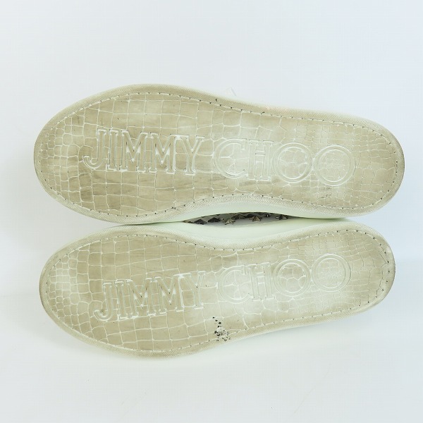実際に弊社で買取させて頂いたJIMMY CHOO/ジミーチュウ SPORT CALF WITH STARS/スタースタッズ ローカットスニーカー/39の画像 2枚目