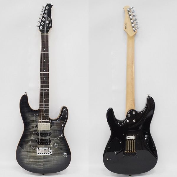 実際に弊社で買取させて頂いた★【難有り】Swing Guitar Technology/スウィングギターModern Pro Charcoal Burst 2020 エレキギター ギグケース付の画像 1枚目