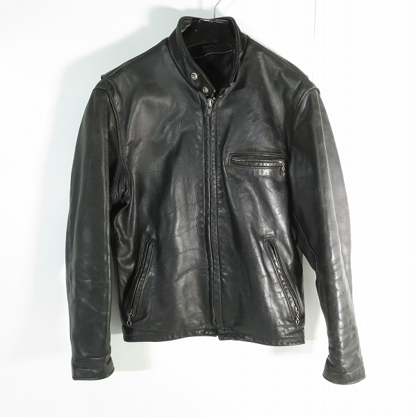 実際に弊社で買取させて頂いたSCHOTT/ショット シングル レザー ライダースジャケット/38