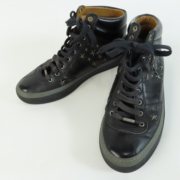 実際に弊社で買取させて頂いたJIMMY CHOO/ジミーチュウ スタースタッズ ハイカットスニーカー/42.5