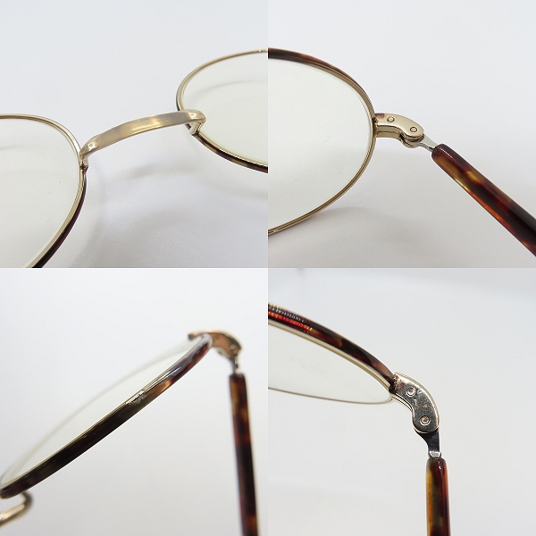 実際に弊社で買取させて頂いた金子眼鏡/カネコガンキョウ 恒眸作 T-245  度入り眼鏡/メガネフレーム アイウェアの画像 7枚目