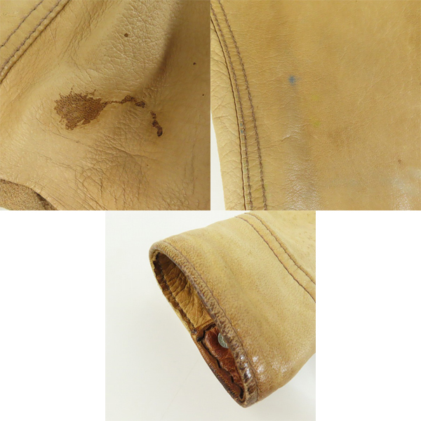 実際に弊社で買取させて頂いたTHE FLAT HEAD/フラットヘッド レザーシャツジャケット ディアスキン/鹿革/40の画像 8枚目