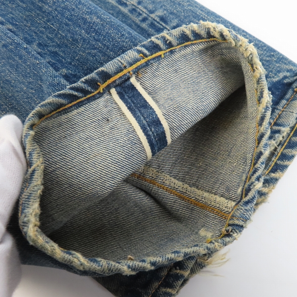 実際に弊社で買取させて頂いたLEVI'S/リーバイス 501 ボタン裏刻印4 70s ボタンフライ 足長R デニムパンツの画像 9枚目