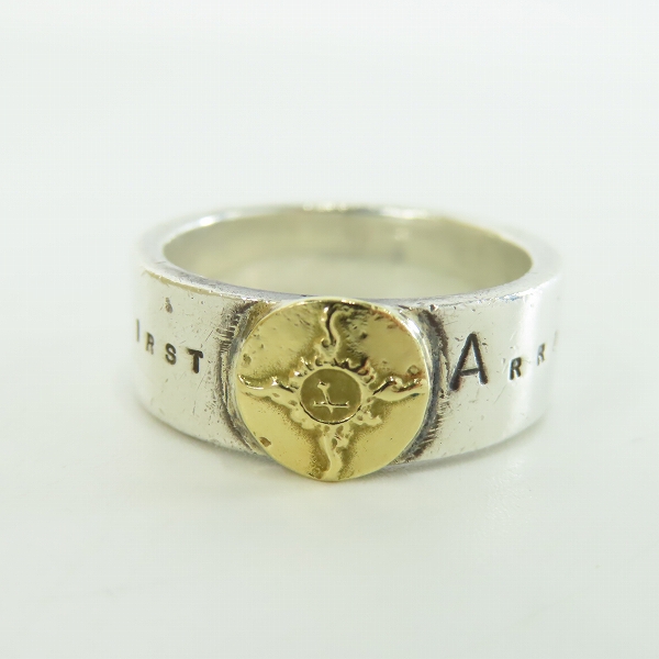 実際に弊社で買取させて頂いたFIRST ARROWS/ファーストアローズ K18プレート付き ロゴ彫刻 リング 18号の画像 1枚目