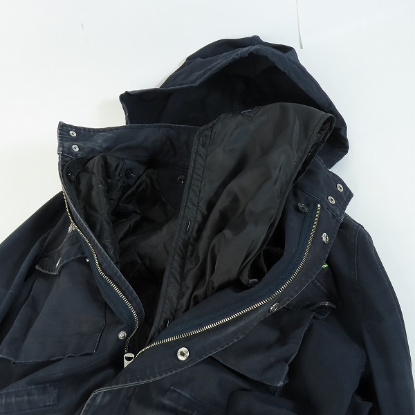 実際に弊社で買取させて頂いた【難あり】DICKIES/ディッキーズ M-65刺繍ジャケット キルトライナー付き/ネイビー/143M10WD23/XLの画像 2枚目