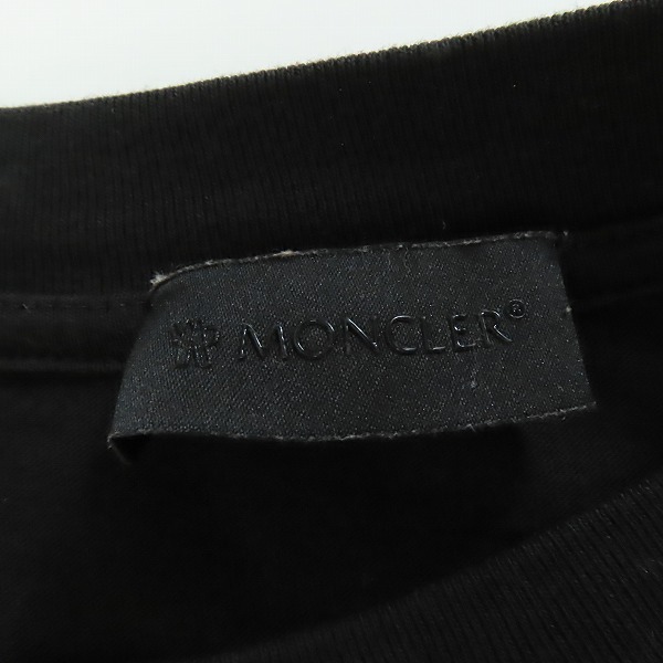 実際に弊社で買取させて頂いた【JPタグ】MONCLER/モンクレール 刺繍 半袖 Tシャツ ブラック Sの画像 2枚目