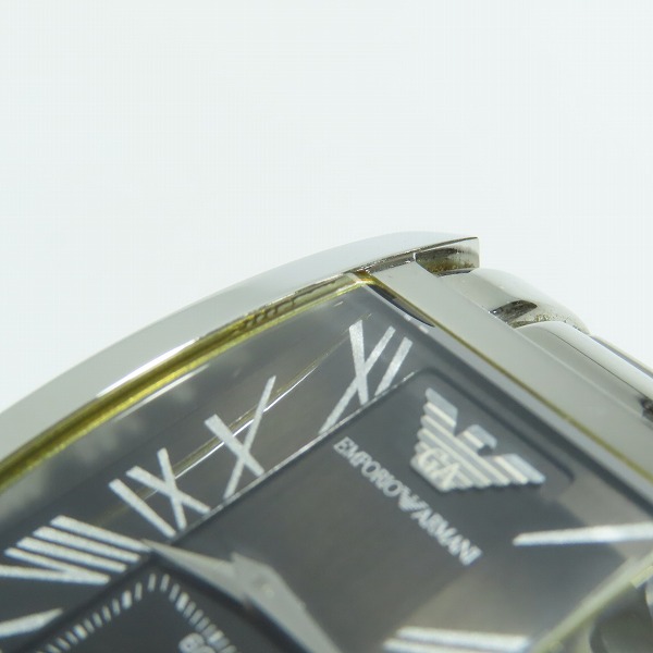 実際に弊社で買取させて頂いたEMPORIO ARMANI/エンポリオアルマーニ 黒文字盤 クォーツ/時計/ウォッチ AR-0156【動作未確認】の画像 7枚目