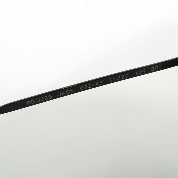 実際に弊社で買取させて頂いたRayBan/レイバン JACK 偏光レンズ サングラス/アイウェア RB3565の画像 5枚目