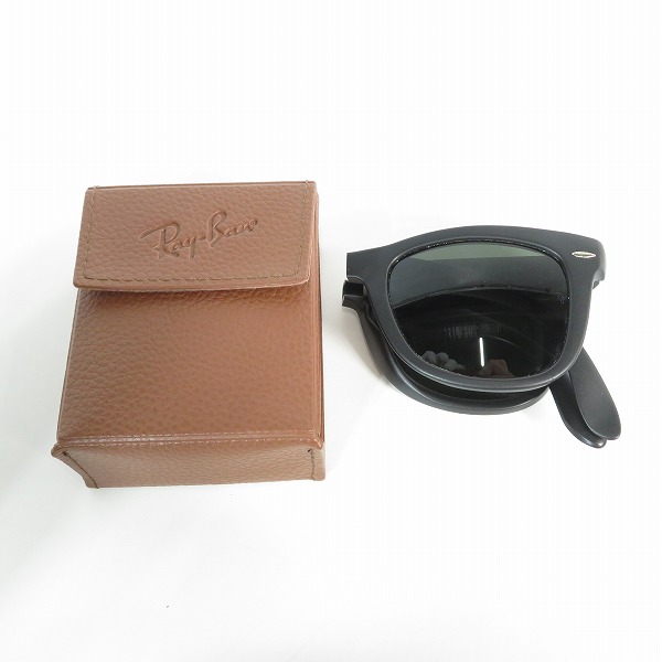 実際に弊社で買取させて頂いたRay-Ban/レイバン FOLDING WAYFARER/ウェイファーラー 折り畳み サングラス/アイウェア ブラック RB4105 601-Sの画像 9枚目