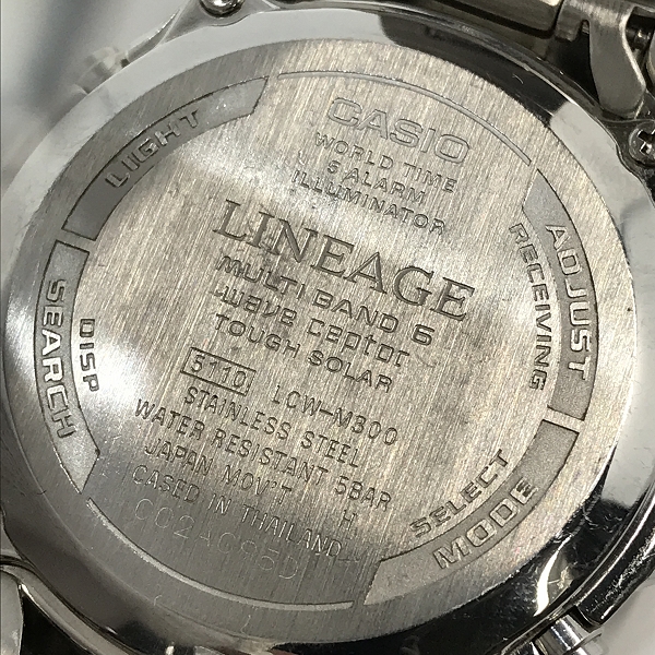 実際に弊社で買取させて頂いたCASIO/カシオ LINEAGE/リニエージ 電波ソーラー 時計/ウォッチ LCW-M300D-1AJFの画像 4枚目