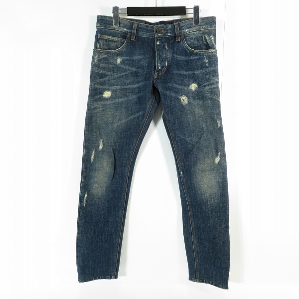 実際に弊社で買取させて頂いたDOLCE&GABBANA/ドルチェ&ガッバーナ DENIM 14GOLD ダメージ デニムパンツ G6IALD/46