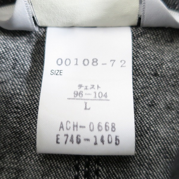 実際に弊社で買取させて頂いたCarhartt/カーハート デニム カバーオール  ブラック 00108-72/Lの画像 3枚目