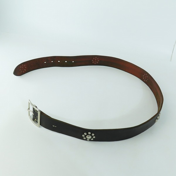 実際に弊社で買取させて頂いたVINTAGE WORKS/ヴィンテージ ワークス スタッズ レザーベルト DH5697/35/89の画像 9枚目