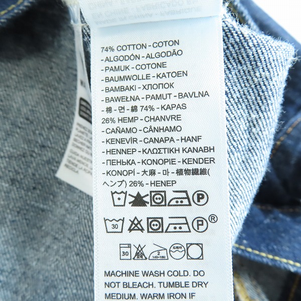 実際に弊社で買取させて頂いたLEVI’S/リーバイス デニムジャケット A3174-0002/Lの画像 5枚目