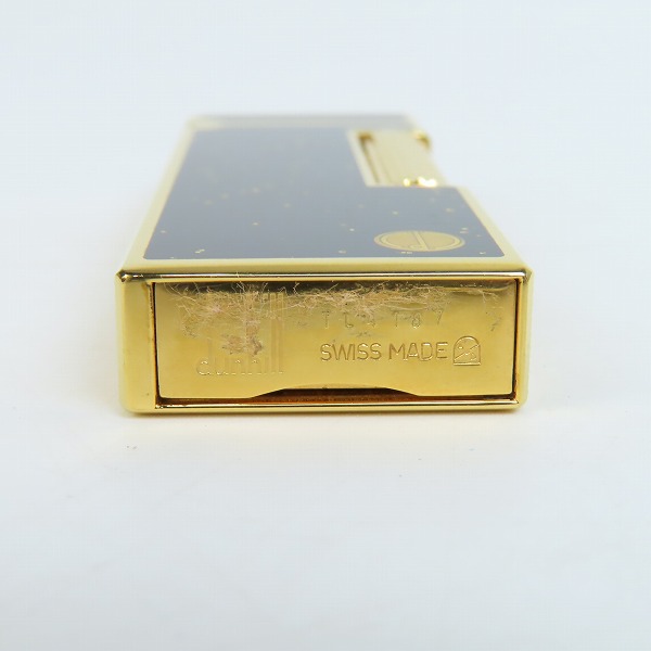 実際に弊社で買取させて頂いたdunhill/ダンヒル サイドローラー ガスライター ブラック×ゴールドの画像 4枚目