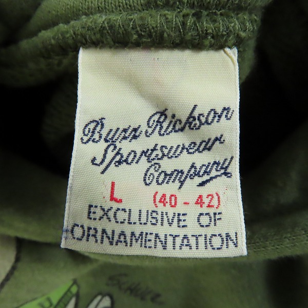 実際に弊社で買取させて頂いたBUZZ RICKSON'S×PEANUTS /バズリクソンズ×ピーナッツ スヌーピー パーカー/Lの画像 2枚目