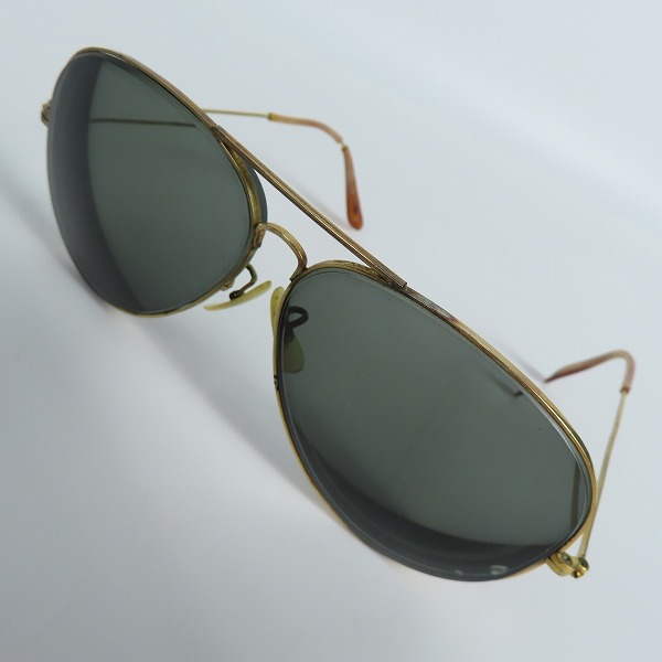 実際に弊社で買取させて頂いたRay-Ban/レイバン B&L/ボシュロム社製 ティアドロップ型 アイウェア/サングラス 度入り ゴールド