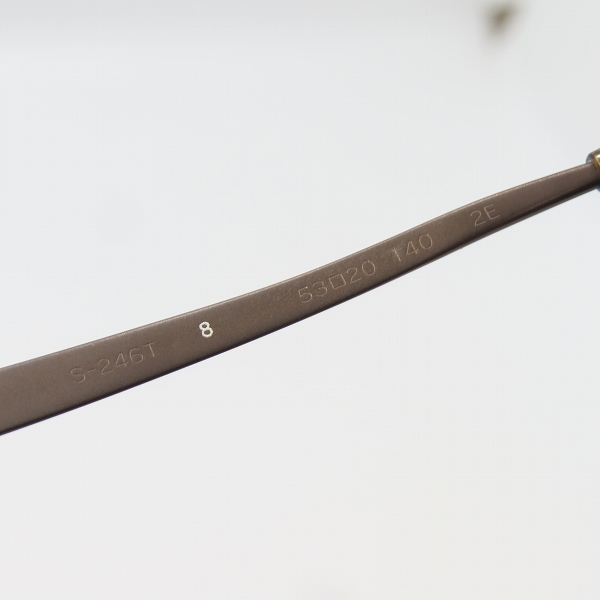 実際に弊社で買取させて頂いた999.9/フォーナインズ チタン メガネフレーム/アイウェア 度入り S-246Tの画像 5枚目