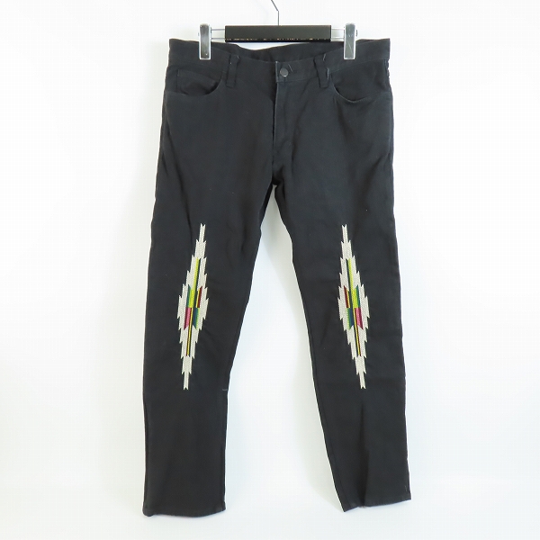 実際に弊社で買取させて頂いたn(n) by NUMBER (N)INE/エヌエヌバイナンバーナイン オルテガ刺繍 ブラックデニム F07-NNP009/5