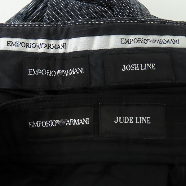 実際に弊社で買取させて頂いたEMPORIO ARMANI/エンポリオアルマーニ JOSH LINE ストライプ パンツ 2点セットの画像 2枚目