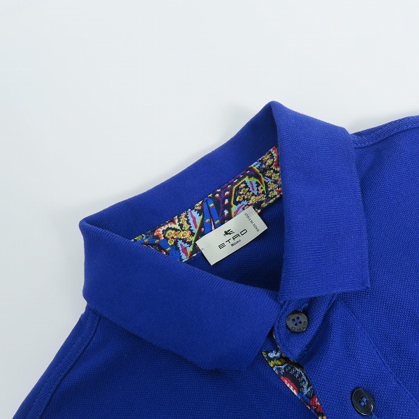 実際に弊社で買取させて頂いたETRO/エトロ 半袖ポロシャツ ロゴ刺繍 ペイズリー/Mの画像 4枚目