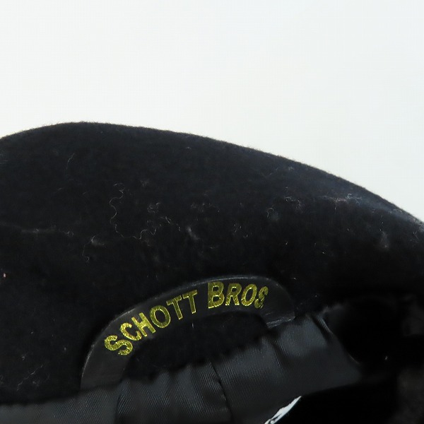 実際に弊社で買取させて頂いたSCHOTT/ショット U.S.740N PEA JACKET Pコート チェック柄/40の画像 6枚目