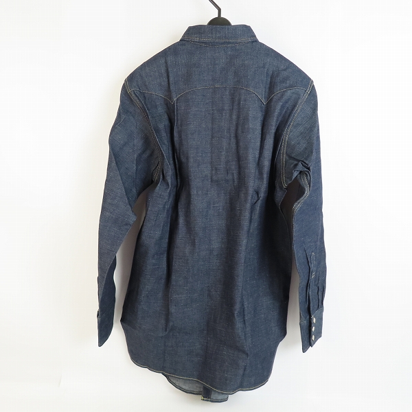 実際に弊社で買取させて頂いた【未使用】LEVIS/リーバイス AUTHENTIC DENIM WESTERN WEAR ショートホーン デニムシャツ 61504-53/L(40)の画像 1枚目