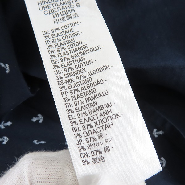 実際に弊社で買取させて頂いたDIESEL/ディーゼル 錨総柄 長袖ボタンシャツ/Lの画像 4枚目