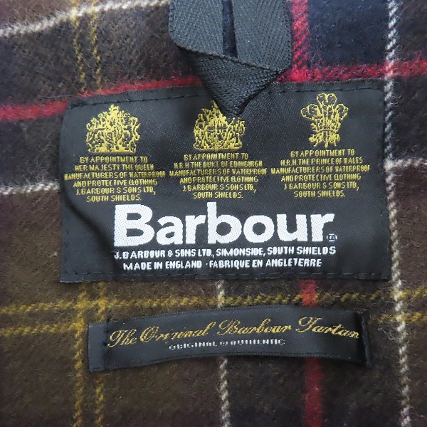 実際に弊社で買取させて頂いたBARBOUR/バブアー L65 NEW MARKET JK オイルド コーティング ジャケット/14の画像 2枚目