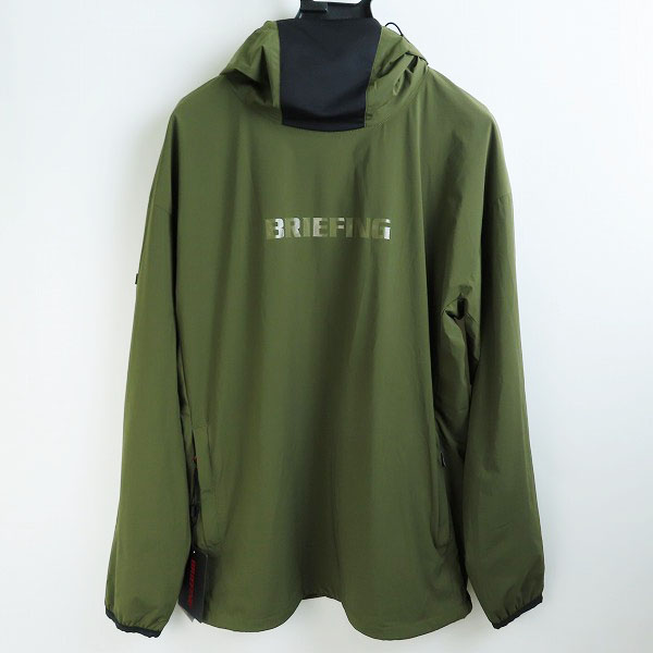 実際に弊社で買取させて頂いた【未使用】BRIEFING GOLF/ブリーフィング MS WIND HOODIE/ウインドフーディ パーカー オリーブ BRG223M19/L