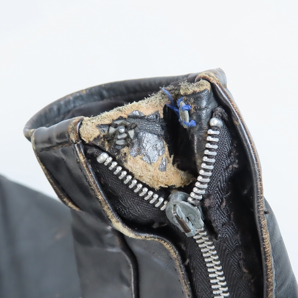 実際に弊社で買取させて頂いた【難有り】HARLEY DAVIDSON/ハーレーダビッドソン ボアライナー付き ダブルライダースジャケット/38の画像 5枚目