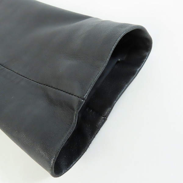 実際に弊社で買取させて頂いたBALMAIN/バルマン 羊革/シルク レザージャケット/Mの画像 5枚目