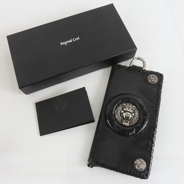 実際に弊社で買取させて頂いた【ギャランティ付き】LEATHERS AND TREASURES/レザーズ＆トレジャーズ ライオン バイカーウォレット サメ革/財布の画像 9枚目