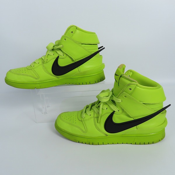 実際に弊社で買取させて頂いたNIKE×AMBUSH/ナイキ×アンブッシュ DUNK HIGH "FLASH LIME" ダンクハイ フラッシュライム CU7544-300 27.0の画像 3枚目