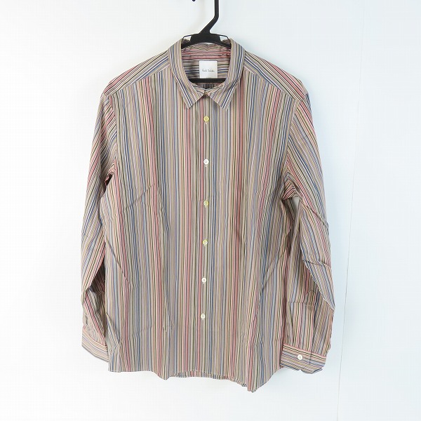 実際に弊社で買取させて頂いたPaul Smith /ポールスミス シグネチャー ストライプ 長袖シャツ PF-WR-45086/XL