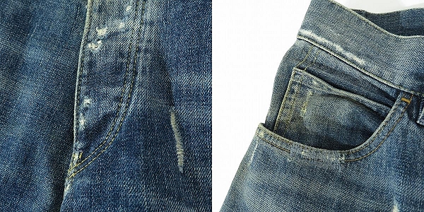 実際に弊社で買取させて頂いたDOLCE&GABBANA/ドルチェ＆ガッバーナ/ドルガバ クラッシュ リペア加工 デニムパンツ G4A7LP/46の画像 7枚目