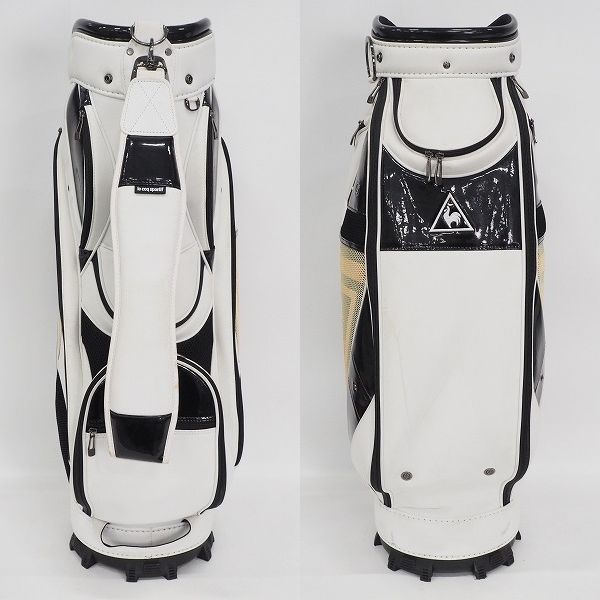 実際に弊社で買取させて頂いたle coq sportif/ルコックスポルティフ ゴルフ QQ1257 6分割キャディバッグ ホワイトｘブラック の画像 2枚目