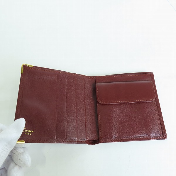 実際に弊社で買取させて頂いたCartier/カルティエ マストライン レザー 二つ折り 財布/ウォレットの画像 3枚目