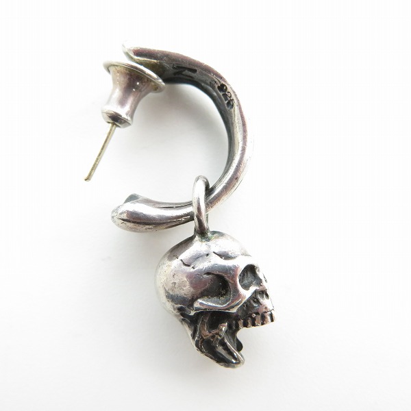 実際に弊社で買取させて頂いたNECROMANCE/ネクロマンス ボーンフープ スクリーミングスカル ピアスの画像 3枚目