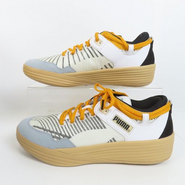 実際に弊社で買取させて頂いたルイージ・ビラセノール×PUMA/プーマ スウェードミッド&クライドオールプロクズマロー 194835-01/28.5の画像 3枚目